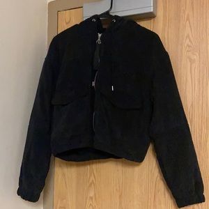 I am selling a black corduroy jacket ! Size: medium never worn !